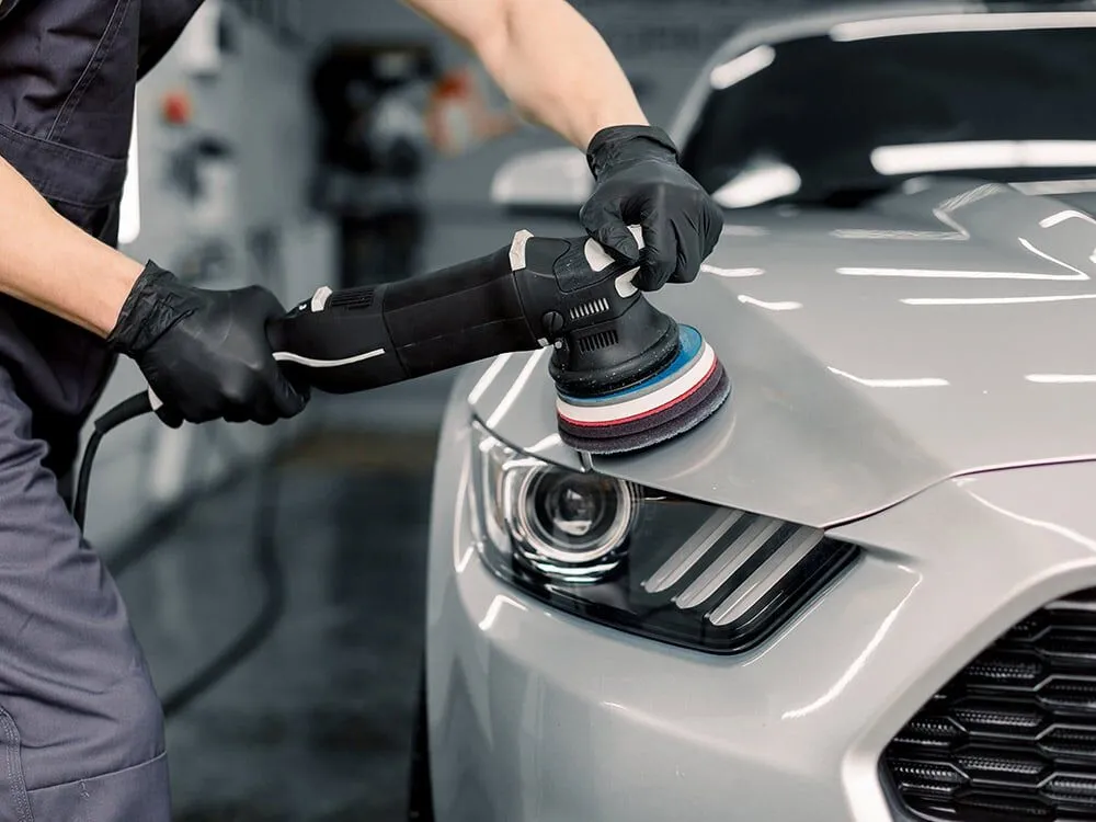 Clean vehicle interior with carefully detailed seats and surfaces